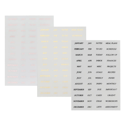 PET Divider Tab Planner Stickers