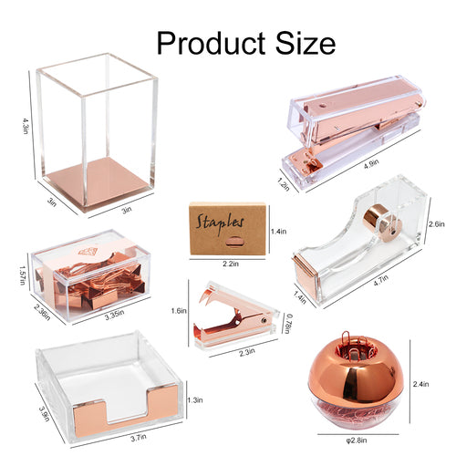 Rose Gold Desk Organizers and Accessories, Office Desk Accessories